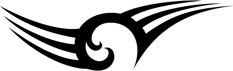 vt1_057 Automotive Tribal Graphic Flame Decal