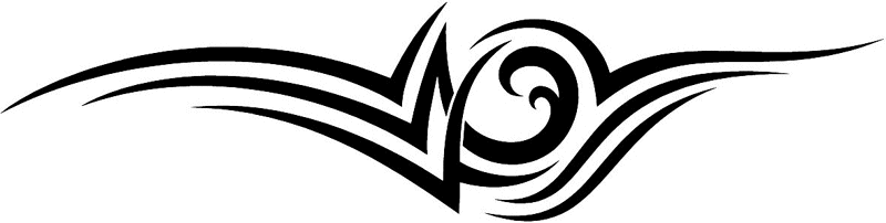 vt1_061 Automotive Tribal Graphic Flame Decal