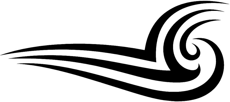 vt1_062 Automotive Tribal Graphic Flame Decal