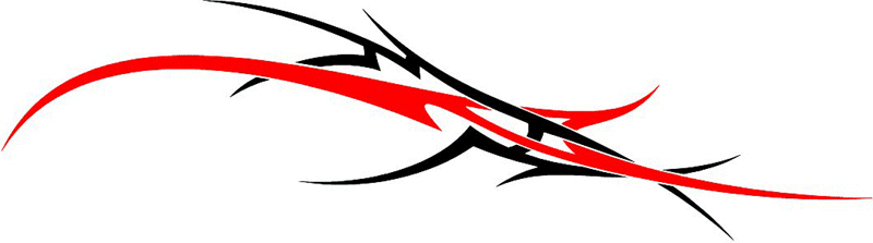 vt1_068 Automotive Tribal Graphic Flame Decal