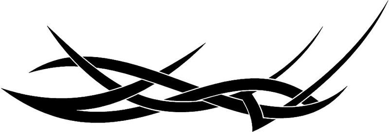 vt1_070 Automotive Tribal Graphic Flame Decal