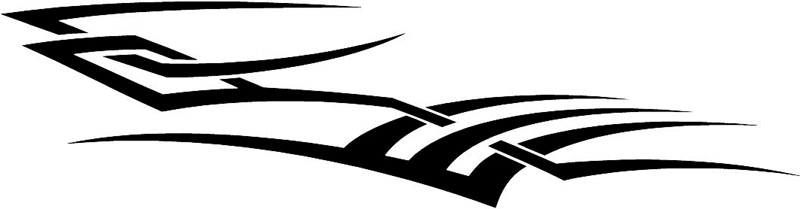 vt1_079 Automotive Tribal Graphic Flame Decal