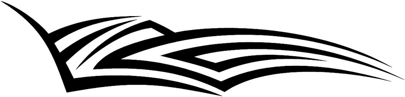 vt1_087 Automotive Tribal Graphic Flame Decal