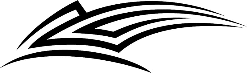 vt1_099 Automotive Tribal Graphic Flame Decal