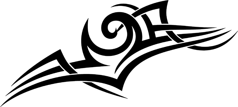 vt2_022 Automotive Tribal Graphic Flame Decal