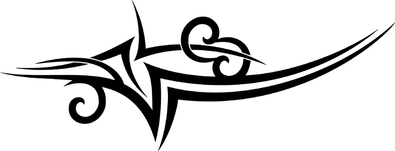 vt2_025 Automotive Tribal Graphic Flame Decal