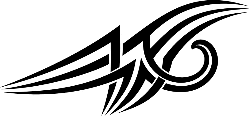 vt2_032 Automotive Tribal Graphic Flame Decal