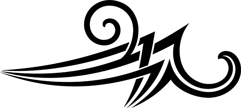 vt2_035 Automotive Tribal Graphic Flame Decal