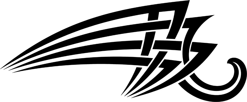 vt2_036 Automotive Tribal Graphic Flame Decal