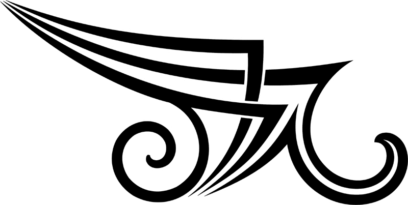 vt2_038 Automotive Tribal Graphic Flame Decal