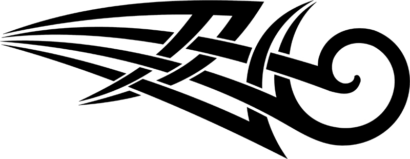 vt2_039 Automotive Tribal Graphic Flame Decal