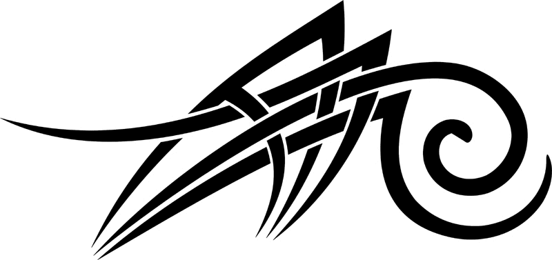 vt2_043 Automotive Tribal Graphic Flame Decal