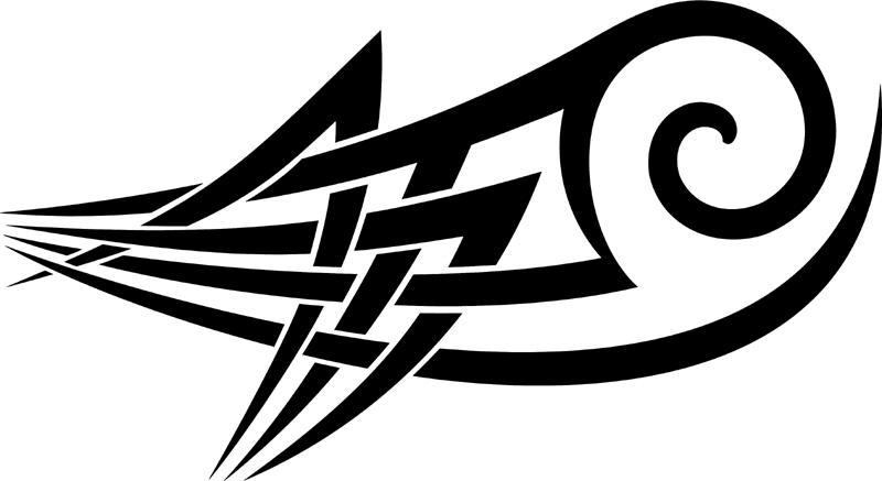 vt2_044 Automotive Tribal Graphic Flame Decal