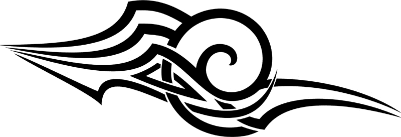 vt2_051 Automotive Tribal Graphic Flame Decal