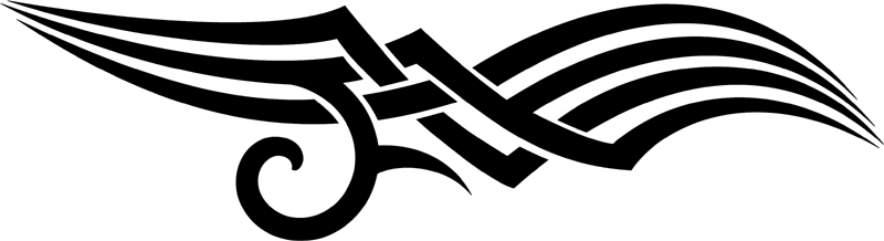 vt2_058 Automotive Tribal Graphic Flame Decal