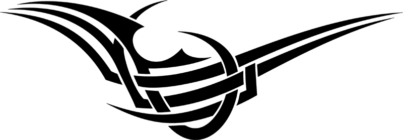 vt2_067 Automotive Tribal Graphic Flame Decal