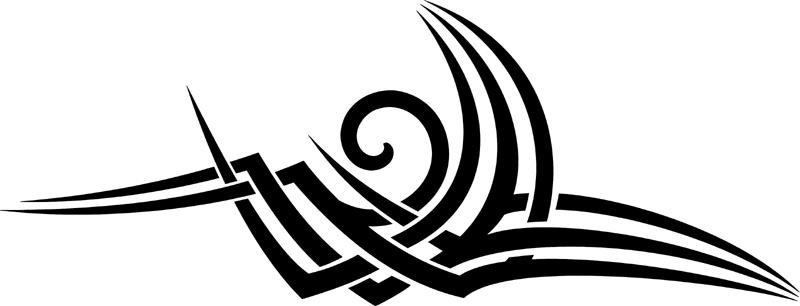 vt2_068 Automotive Tribal Graphic Flame Decal