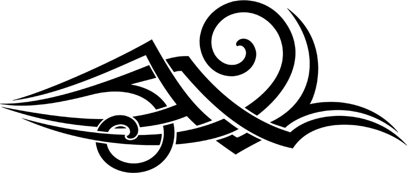 vt2_075 Automotive Tribal Graphic Flame Decal