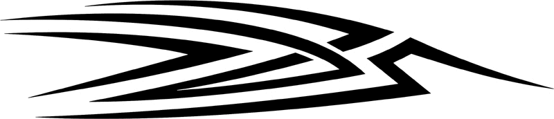 vt2_080 Automotive Tribal Graphic Flame Decal