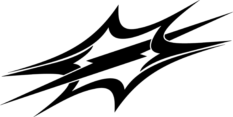 vt2_100 Automotive Tribal Graphic Flame Decal