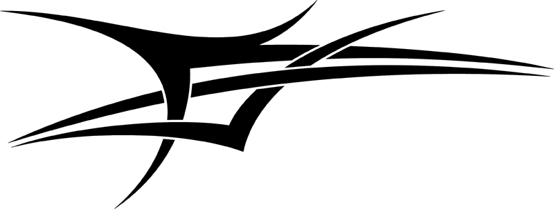 vt2_105 Automotive Tribal Graphic Flame Decal