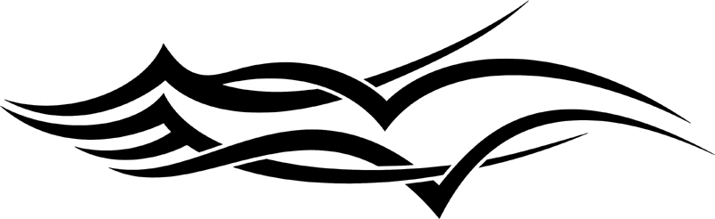 vt2_111 Automotive Tribal Graphic Flame Decal