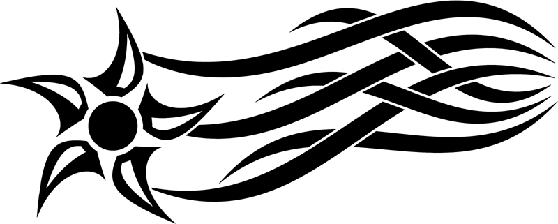 vt2_120 Automotive Tribal Graphic Flame Decal