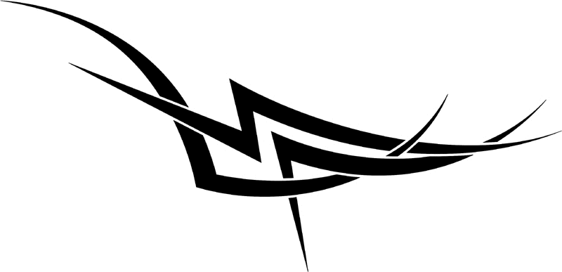 vt2_140 Automotive Tribal Graphic Flame Decal