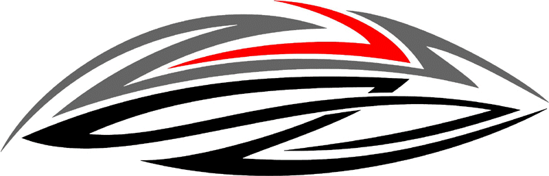 3cvt_0033 Color Automotive Tribal Graphic Flame Decal