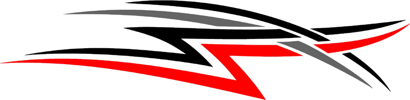 3cvt_0093 Color Automotive Tribal Graphic Flame Decal