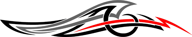 3cvt_0133 Color Automotive Tribal Graphic Flame Decal