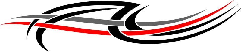 3cvt_0193 Color Automotive Tribal Graphic Flame Decal