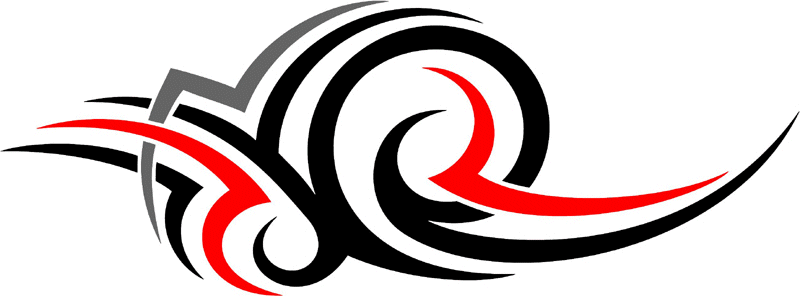 3cvt_0213 Color Automotive Tribal Graphic Flame Decal