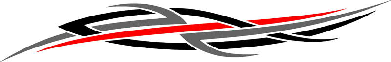 3cvt_0293 Color Automotive Tribal Graphic Flame Decal