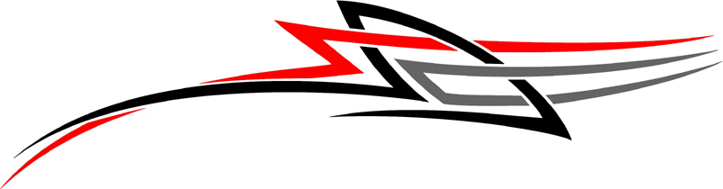 3cvt_0323 Color Automotive Tribal Graphic Flame Decal