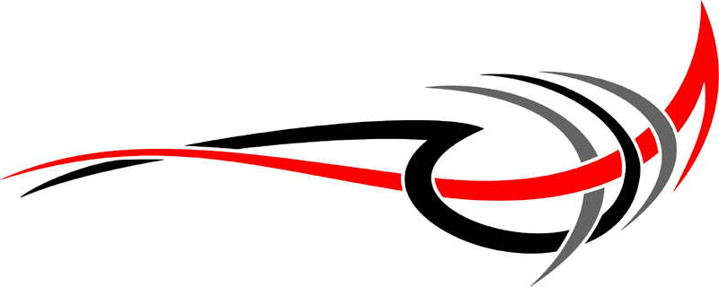 3cvt_0373 Color Automotive Tribal Graphic Flame Decal