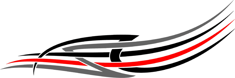 3cvt_0453 Color Automotive Tribal Graphic Flame Decal