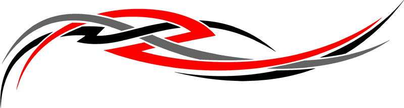 3cvt_0483 Color Automotive Tribal Graphic Flame Decal