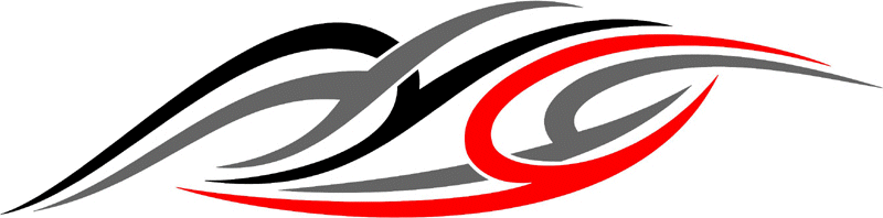 3cvt_0533 Color Automotive Tribal Graphic Flame Decal