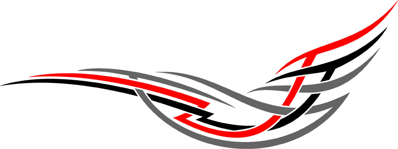 3cvt_0553 Color Automotive Tribal Graphic Flame Decal