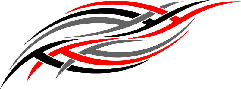 3cvt_0583 Color Automotive Tribal Graphic Flame Decal