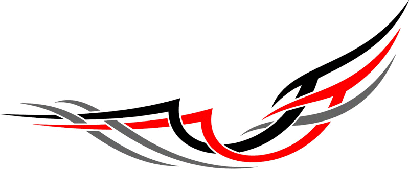 3cvt_0643 Color Automotive Tribal Graphic Flame Decal