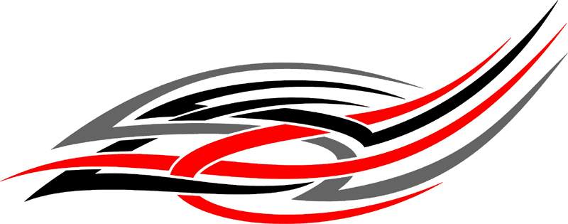 3cvt_0783 Color Automotive Tribal Graphic Flame Decal