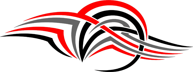 3cvt_0933 Color Automotive Tribal Graphic Flame Decal