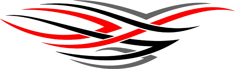 3cvt_0953 Color Automotive Tribal Graphic Flame Decal