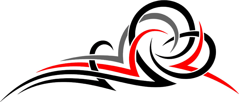 3cvt_1003 Color Automotive Tribal Graphic Flame Decal