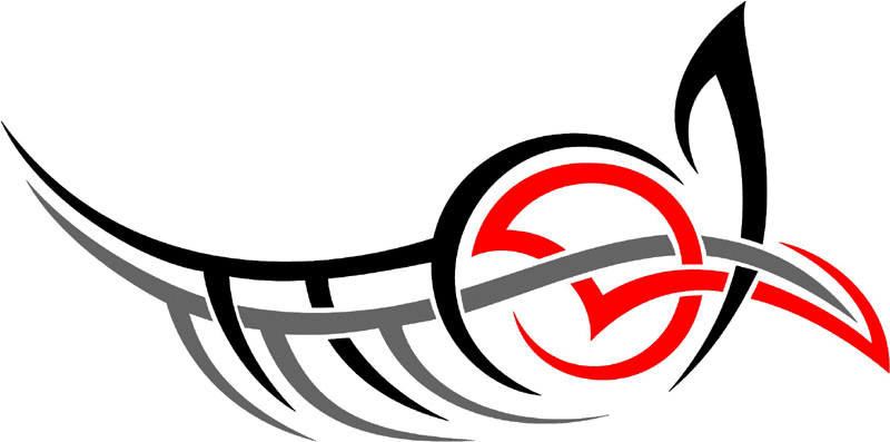 3cvt_1103 Color Automotive Tribal Graphic Flame Decal