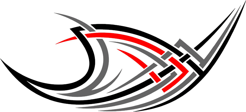 3cvt_1123 Color Automotive Tribal Graphic Flame Decal