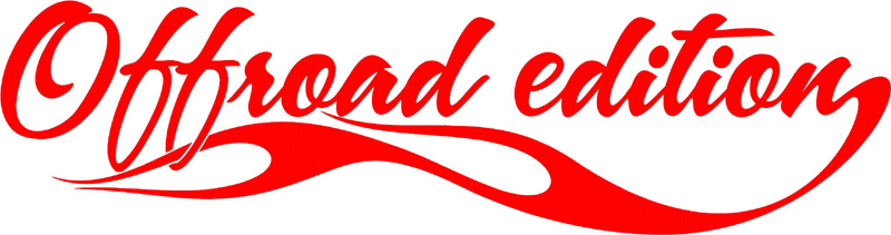 Offroad Edition with Flames verbage Graphic Flame Decal