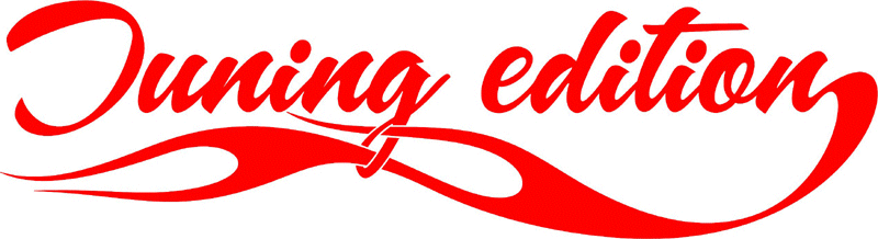 Tuning Edition with Flames verbage Graphic Flame Decal